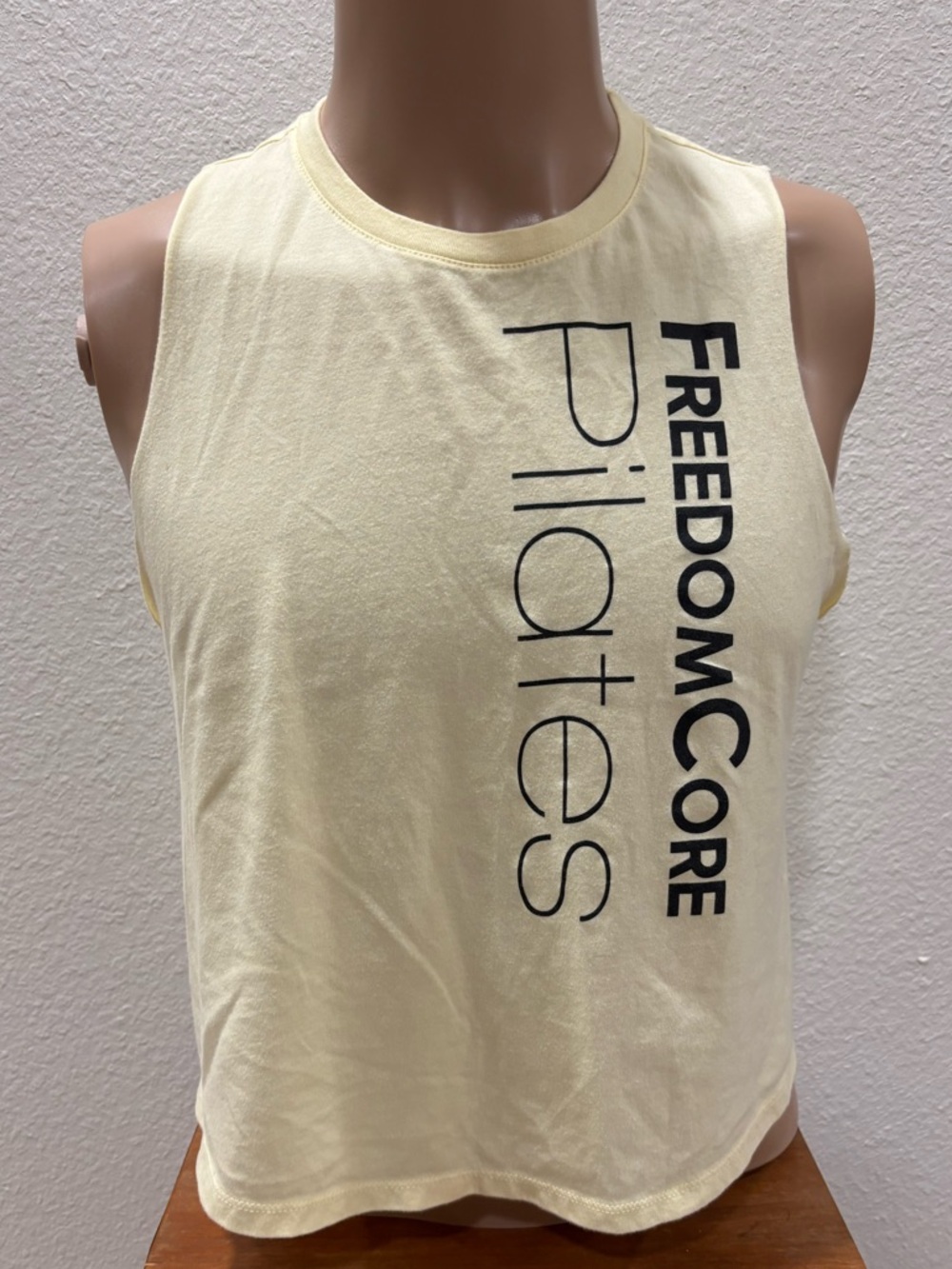 Bella Canvas Core Pilates Light Yellow ButterTank Top Sz L